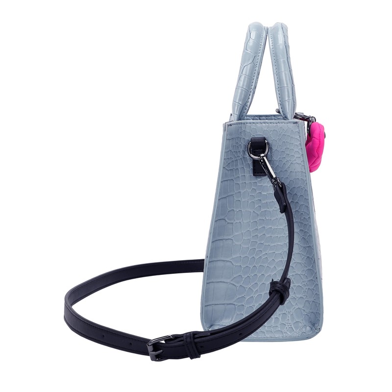 Buffalo Women's Big Boxy Collection Croco Dreamy Blue Shopper, dreamy