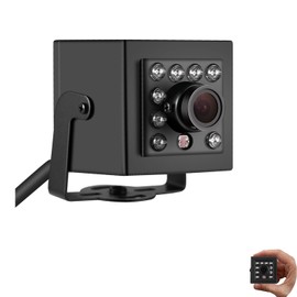 REVODATA 4MP POE IP Camera, Small Indoor Surveillance Camera, 940nm Invisible LED Infrared Night Vision, 3.6 mm Lens 75°FOV, P2P Remote View CCTV Motion Detection (I708-P-HS4)