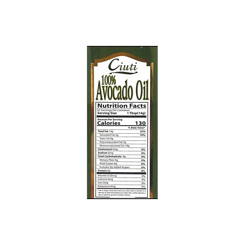 Ciuti 100% Pure Avocado Oil
