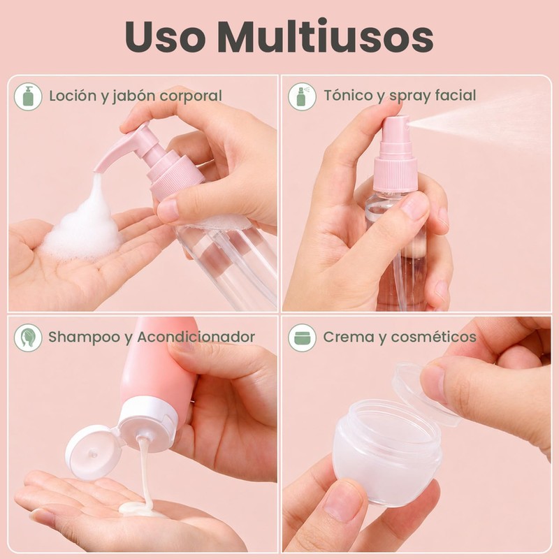Janety Kit de Viaje para Artículos de Aseo, 15 Piezas