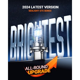 SEALIGHT 9007/HB5 Fog Lamps 60000LM Wireless for ATVs & Powersports, 2025 Version 99% Compatibility, 9×Brightness S7S Series Wireless 9007 Lamps 10 Years Lifespan- Pack of 2