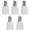 Zodazoqa 5 Pcs E14 to E27 Socket Converter, Adapter Converter,