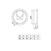 80MM METAL DESK CABLE TIDY OUTLET GROMMET INSERT (Brushed Steel)