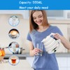 Food Grade Silicone Portable Collapsible Electric Travel Kettle (White)