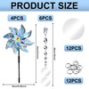 Pigeon Deterrent 4 Windmills+6 Reflective Bird Deterrent Rods+12 Reflective Discs