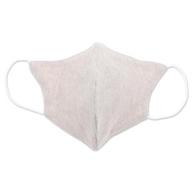 NOVICA Handmade Cotton Face Mask Hemp Cotton Ivory Thailand Accessories Triple Layer Solid 'Natural Care'