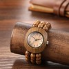 Avaner Women's Elastic Wrist Watches: Wooden Beaded Handmade Stretch Strap