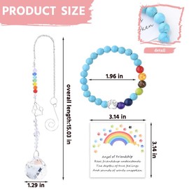 Rainbow Bridge Bracelets for Dog Loss Sympathy Gift Paw Print Crystal Sun Catcher Pet Memorial Gifts for Dog Cat Angel of Friendship Bracelet Paw Print Bead Memorial Crystal Wind Chime