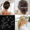 Accesorios For El Cabello De Novia Con Perlas Plateadas