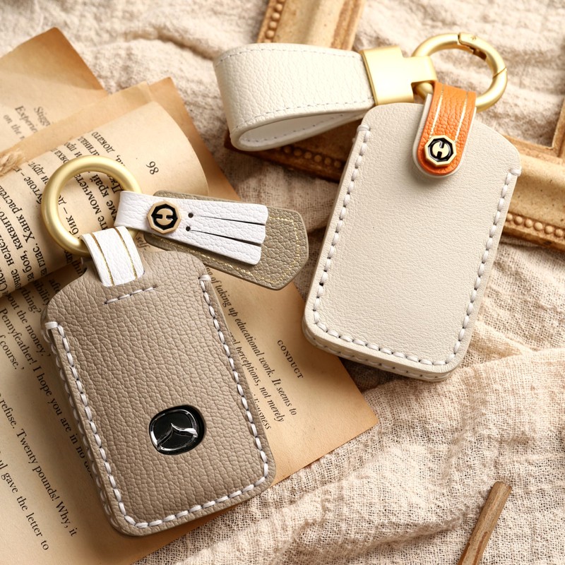 Smasol Genuine Leather Key Case, Key Cover, Key Shell, Smart