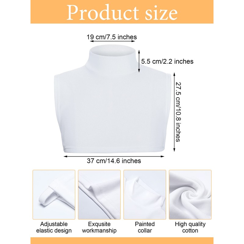 Giegxin 9 Pcs Women Fake Turtleneck Dickey Collars Detachable False