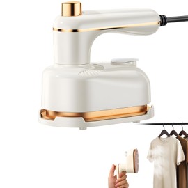 Sakerplus Steam Iron, Saker Portable Steamer for Clothes,Continuous Steam & Dry Ironing,2-In-1 Steamer and Iron,for Home & Travel Use (White)