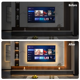 echosari Strip Lights Battery Operated, 3.3FT 2700K Tape Light with Remote Control, 8 Modes Timer Self-Adhesive Cuttable for Indoor Stairs Cabinets Shelves TV Home Decor (Warm White)