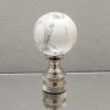 Unbranded Howlite Marble Gemstone 1" Ball Lamp Finials Nickel/Polishe -