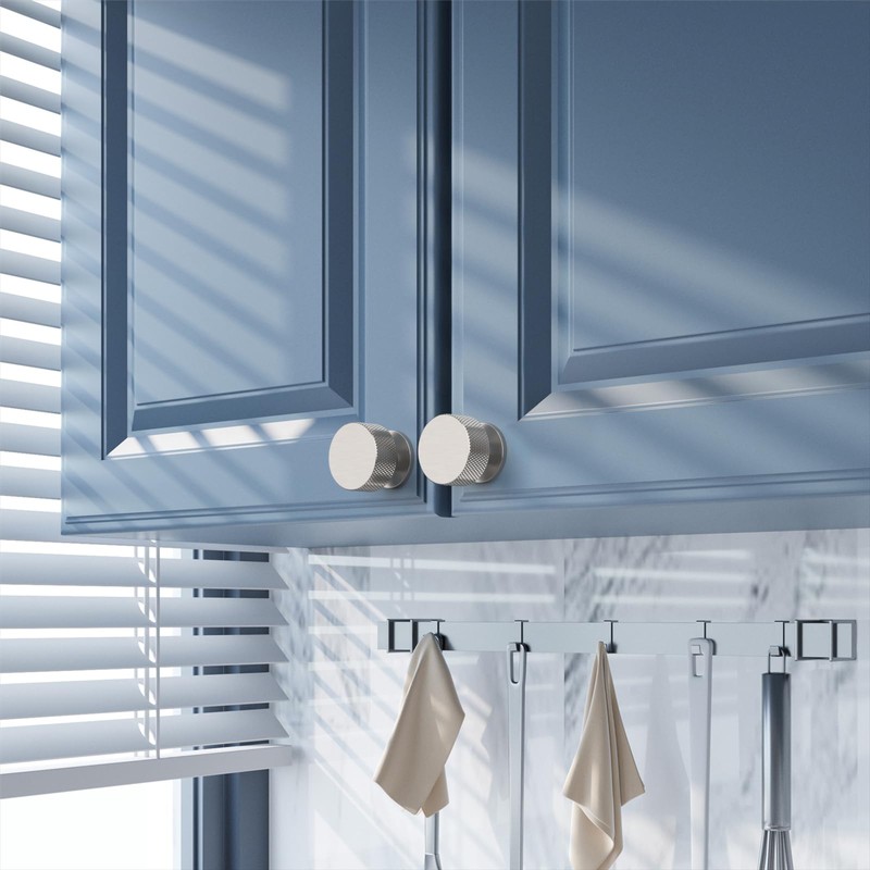 Amerdeco 10 Pack Brushed Satin Nickel Cabinet Knobs Single Hole