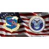 Strategic Air Command & Air Force On U.S. Flag Photo