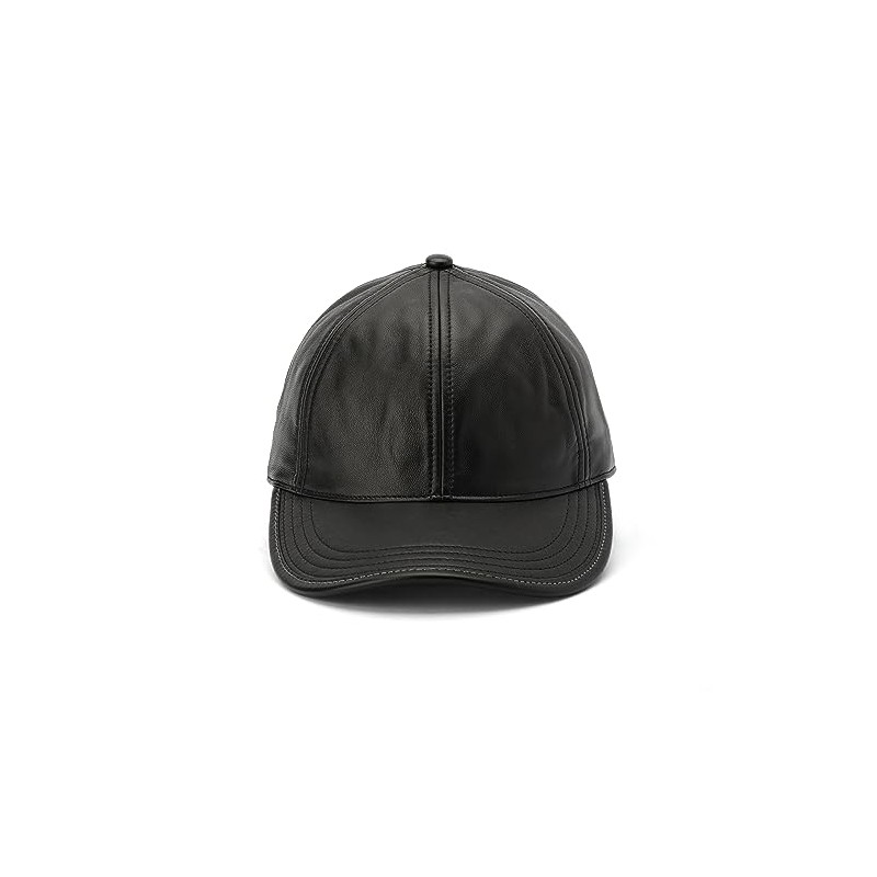 Coach Standard Leather Baseball Hat, Black