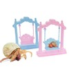 LIUZONGIN 2 Pack Mini Swing Hermit Crab Climbing Toy Terrarium
