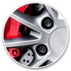 Vinyl Stickers (Set of 2) 7.5cm - Red Brake Caliper