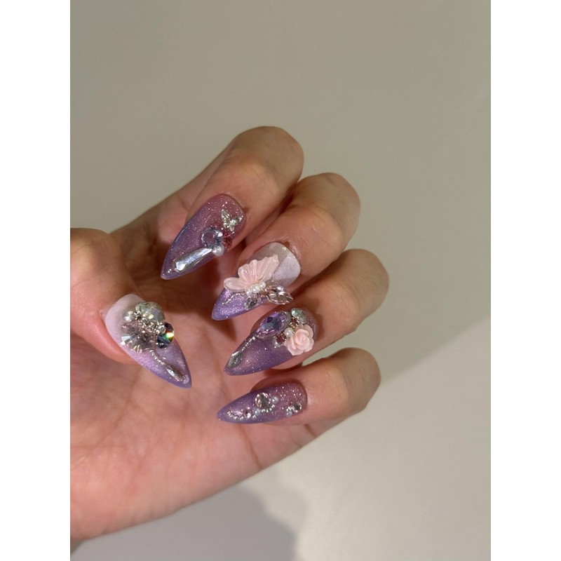 Magnet Nail Purple Serenity ✨ - M-Almond / 자석네일 퍼플