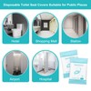 Krijuess 30 Packs Two-layer Disposable Toilet Seat Covers Waterproof Non-Woven
