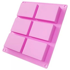 Mercader Digital Molde Silicón 6 Rectángulos Jabón Repostería Velas Gelatina