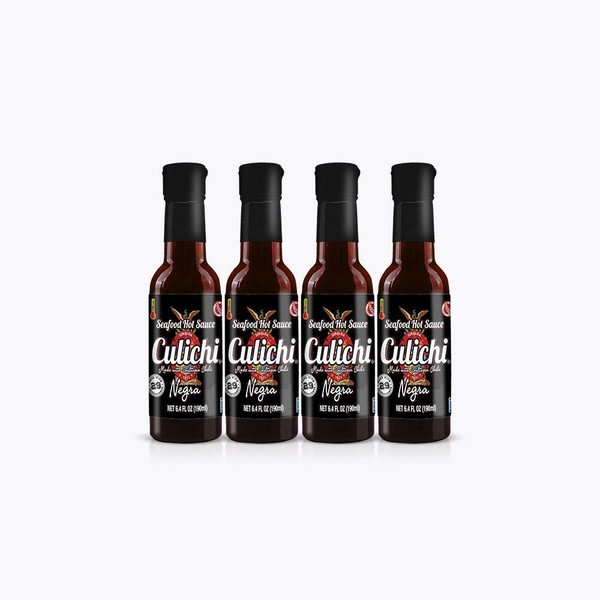 Salsa Culichi Negra/ Seafood Sause Quantity of 4 Bottles 6.4oz