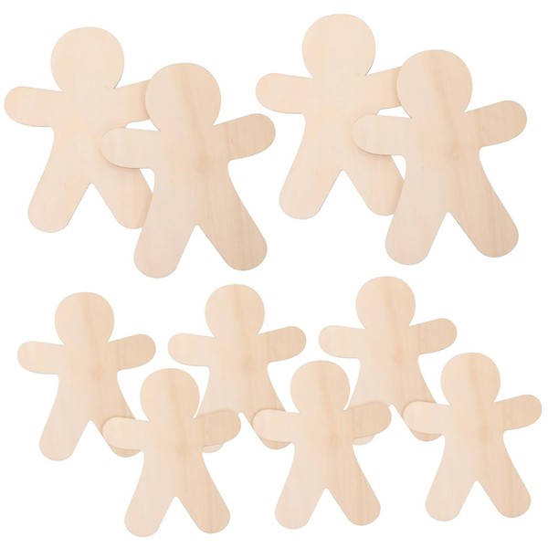 Tofficu 10pcs Wooden Decoration Fuse Beads Christmas Crafts Christmas Cookie