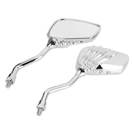 Espejos Reflectores de Calavera para Manillar, 8mm y 10mm, Universal para Motocicleta, Carcasa de Plástico Duradera para la mayoría de motocicletas