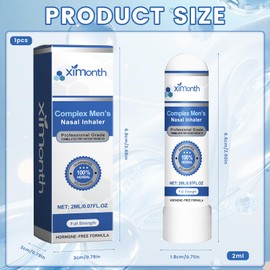 Nasal Inhaler, Complex Men's Nasal Inhaler, Quick Aid from a Blocked Nose, Increases Concentration and Cleaning the Nasal Passages