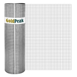 GoldPeak 19 Gauge Hardware Cloth 1/2 inch 48 x 50 ft, Hot-Dip Galvanized After Welding, Chicken Wire Mesh Roll Welded Wire Fencing Gopher Mesh Wire Cloth Tree Guard Garden Fence