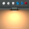 JULLISON 8 Packs 6 Inch Black 5CCT Field Selectable LED