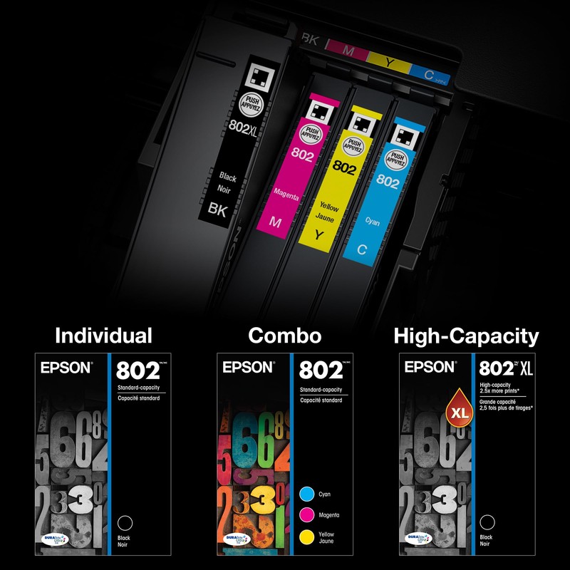 EPSON 802 DURABrite Ultra Ink High Capacity Black Cartridge (T802XL120-S)
