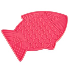 LickiMat Felix, tapete de alimentación lenta para gatos en forma de pez, reductor de ansiedad de aburrimiento; perfecto para alimentos, golosinas, yogur o mantequilla de maní. Alternativa divertida a