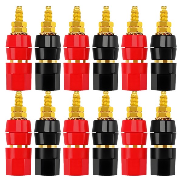 MejaRizon Pack of 12 4 mm Banana Socket, Speaker Binding
