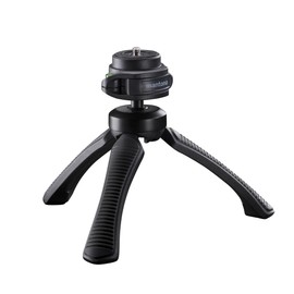 Mantona Kaleido Mini 3-Leg Table and Hand Tripod with Ball Head – 1/4 Inch Connector, Spirit Level and Hands Chlafe) Midnight Black
