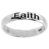 Solid Rock Jewelry Sterling Silver Oxidized Faith, Hope, Love Christian