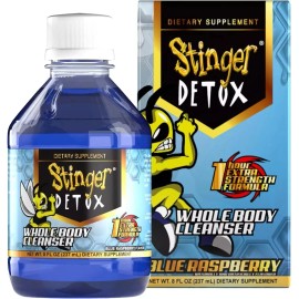 Stinger Detox Whole Body Cleanser 1 Hour Extra Strength – Blue Raspberry - 8 OZ