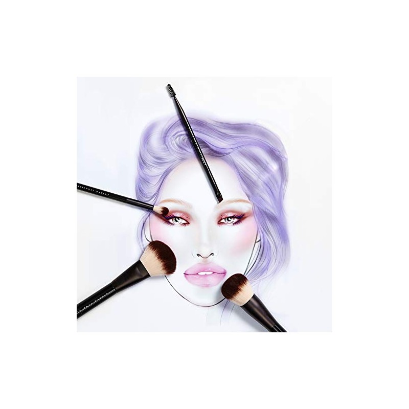 NYX Professional Makeup Juego de pinceles de maquillaje sintético de