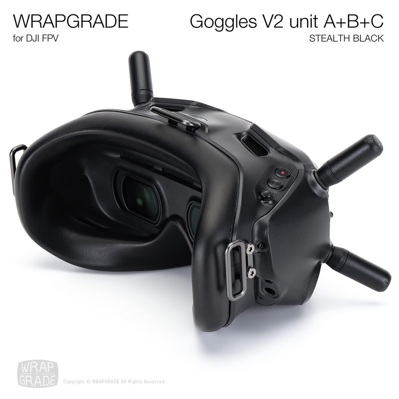 WRAPGRADE Skin Compatible con dji FPV | Goggles V2 (Stealth