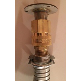 GenExhaust for Champion Generator 3-Hole Round #72 Cover Plate 1-1/2" Quick Disconnect Steel tubing Exhaust Extension 5 Foot Length