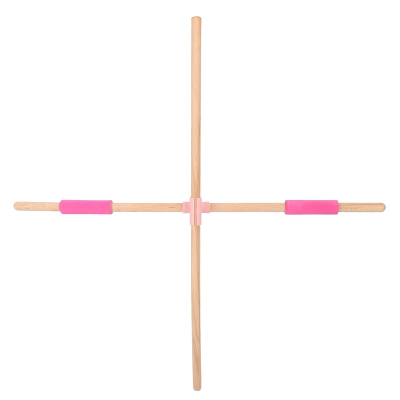 2pcs 31.5in Length Yoga Training Stick Beechwood Open Shoulder Back