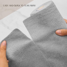 JinPhon Set of 60 Rolls of Tearable Microfibre Cloths, Reusable Cleaning Cloths