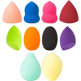 SHANY Pretty & Precise Mini Makeup Blender Puff Set - Premium Latex-Free Mini Makeup Sponges For Foundation and Blending - Set of 10