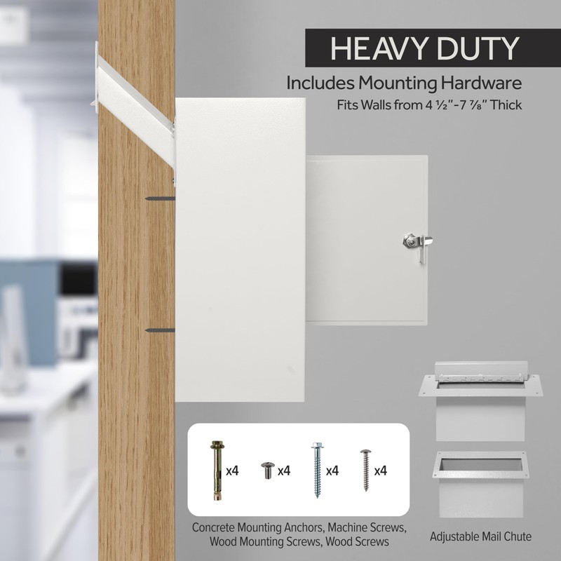 Durabox Through-The-Wall Drop Box Deposit Safe 17 x 13 x
