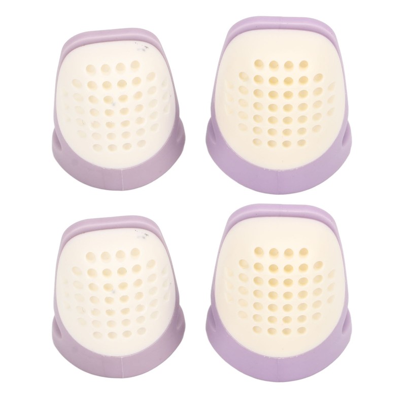 4 Pcs Silicone Thimble Purple Soft Elastic Finger Protector Finger