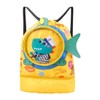 1 Pack Kids Drawstring Bag Cartoon Animal Beach Bag Waterproof