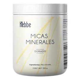 Base Maquillaje Hebbe Cosmetics Micas Vegetales Dorada Polvo Suelto 100g