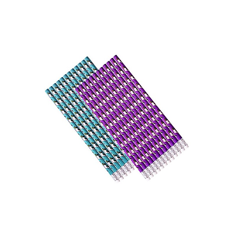 TE-Trend Pack of 24 Pencils Writing Pens Unicorn Design with