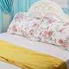 White 400 Thread Count Cotton Pillowcase Set, Red Flower Printed